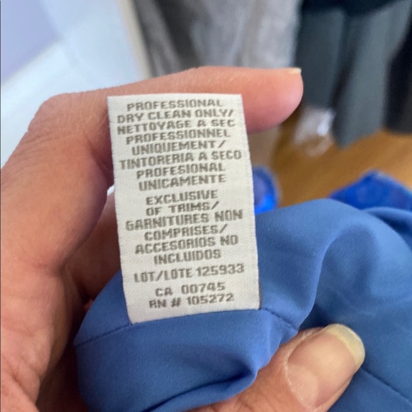 Theia Blue and White Off-Shoulder Sheath Dress - Picture 16 of 16